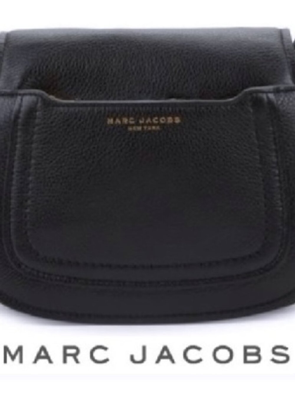 $349 Auth MARC JACOBS Pebbled Leather Shoulder Bag Crossbody Excellent - Picture 1 of 9